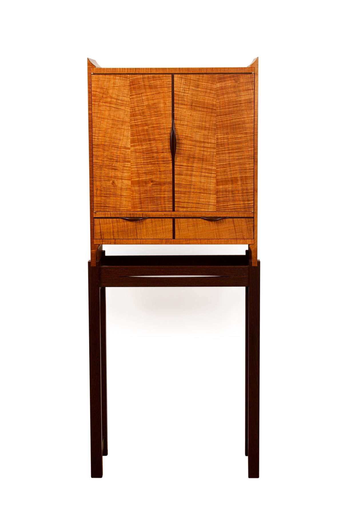 Custom Handmade Minimalist Cabinet in Blackwood & Wenge