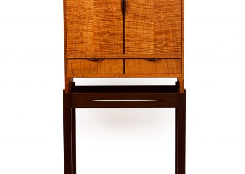 Custom Handmade Minimalist Cabinet in Blackwood & Wenge